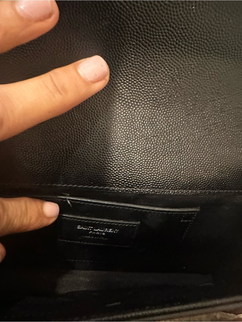 Saint Laurent Black Leather Clutch - Picture 6 of 6